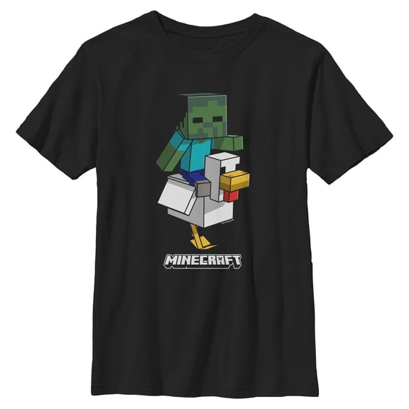 Boys Minecraft Big Chicken Jockey T Shirt