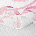 thumbnail image 5 of Feelyou Rose Letter Q Quilt King for Girls, Kawaii Bowknot King Coverlet Set for Bedroom, Pink, 3-Piece, 5 of 7