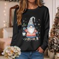 thumbnail image 2 of Towmus Christmas Sweatshirts for Women Funny Santa Xmas Tree Graphic Sweatshirt Loose Casual Pullover Tops, 2 of 6