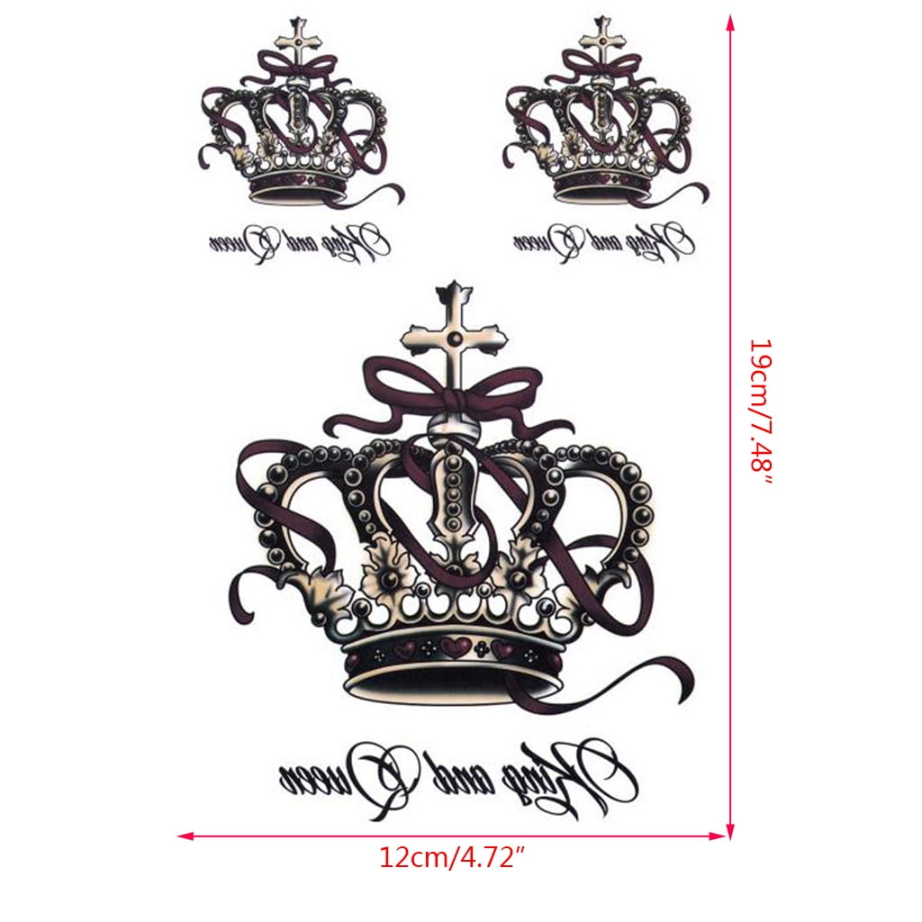 Estone Removable Waterproof Temporary Tattoos Body Art Stickers King And Queen Crown Walmart Com Estone Removable Waterproof Temporary Tattoos Body Art Stickers King And Queen Crown Walmart Com