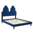 thumbnail image 3 of Modway Alexandria Performance Velvet King Platform Bed in Navy, 3 of 10