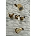 thumbnail image 3 of Kingston Brass KBX8132DPL Paris Three-Handle Tub and Shower Faucet, Polished Brass, 3 of 5