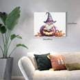 thumbnail image 2 of Fuzoiu Halloween Gnome With Pumpkins Print Canvas Wall Decorative,Modern Artwork Picture Decor Painting,Living Room Bedroom Home Office,Framed Hangable Decorative Artwork Size 30x40, 2 of 6
