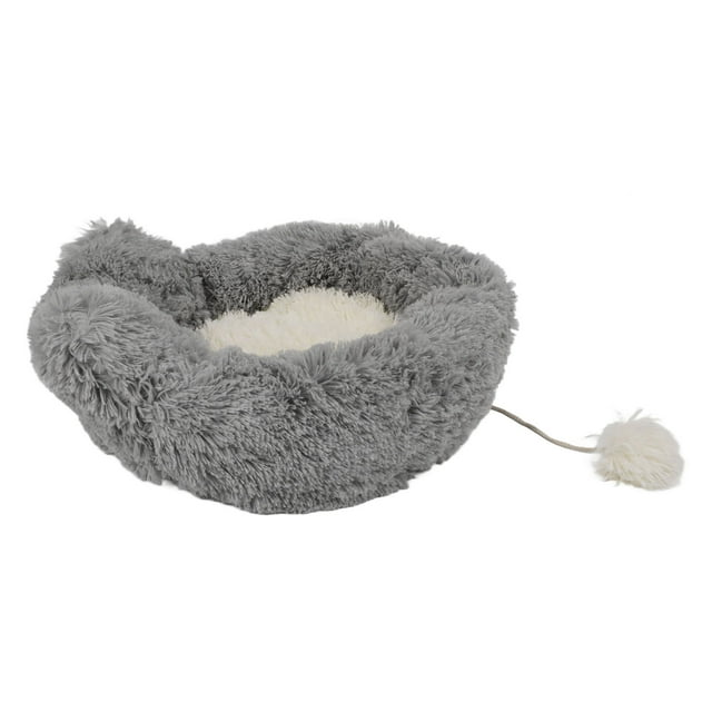 Plush Kennel,Cat Bed 2 Section Cat House Comfortable Cat Dog Beds Streamlined Design