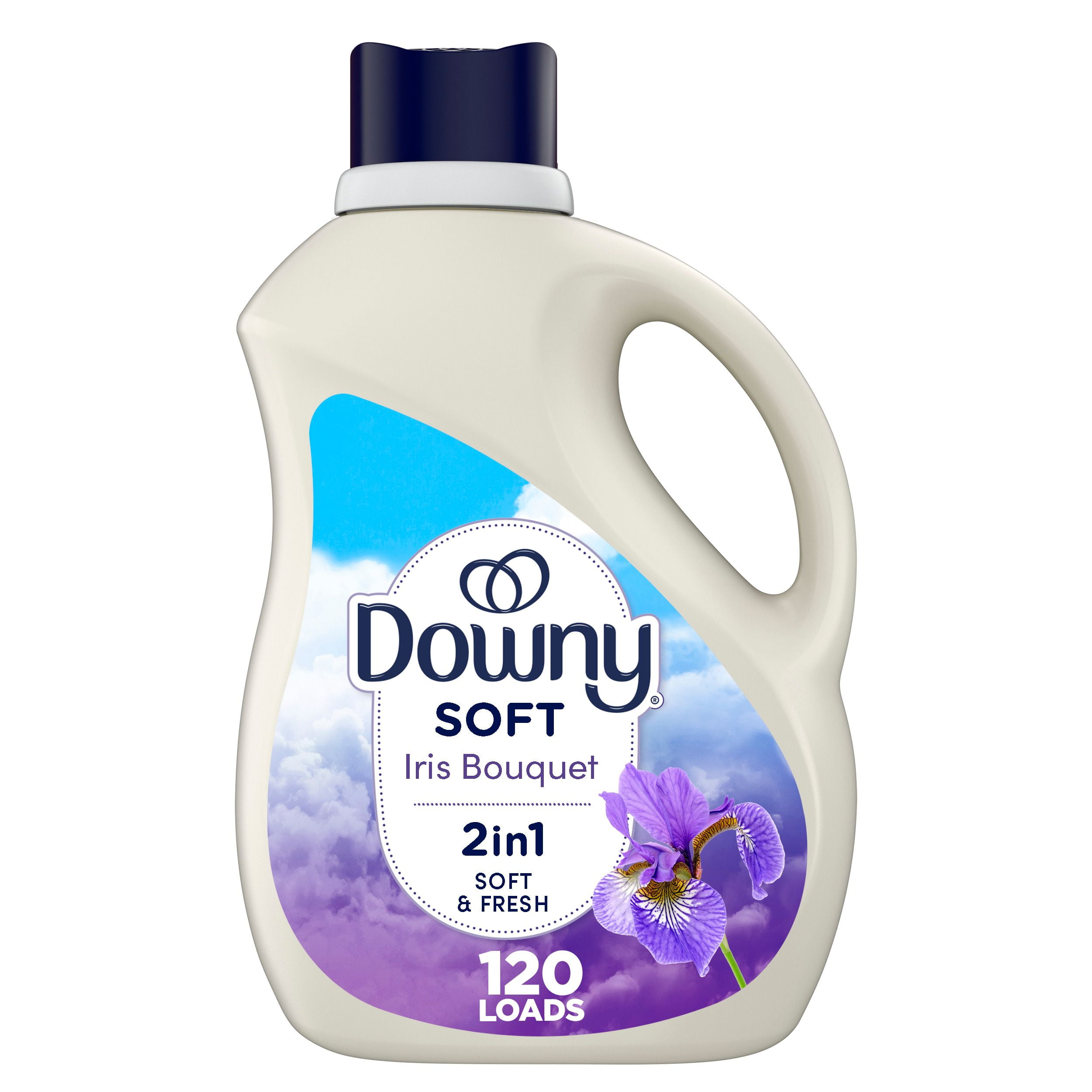 Assouplissant textile liquide Downy DOUX ET FRAIS, parfum Bouquet d’iris, assouplissant textile Downy, assouplissant pour la lessive