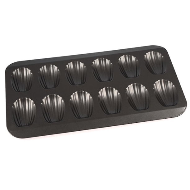 Olla antiadherente, bandeja para hornear pasteles de concha de 12 orificios Bandeja para hornear antiadherente