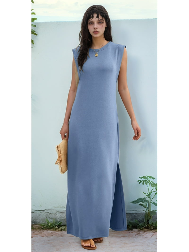 chinese dress ladies Women's Essential Flowy Sleeveless Maxi Dress