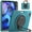 Blue, variant on ELEHOLD Heavy Duty Rugged Case for iPad Pro 11 2022/2021/2020/2018 Air 5/Air 4 10.9 Three-Layer Protection 360° Rotating Kickstand Portable Handle Grip Shockproof Case for Kids Adult,Emeraldgreen