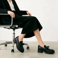 thumbnail image 6 of Ecetana Womens Loafers Shoes Platform Chunky Penny Loafer Comfortable Slip On Work Business Casual Dress Shoes, 6 of 6