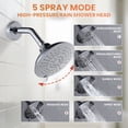 thumbnail image 3 of Wowow Shower Faucet with Valve, Bathroom Tub Shower Faucet Kit, Single Handle Rain Shower Head with Tub Spout, Chrome, 3 of 8