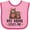 Pink and Fuchsia, variant on Inktastic My Mimi Loves Me Bear Boys or Girls Baby Bib