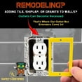 thumbnail image 2 of 3/4" Single Gang Receptacle Outlet Box Extender with Screws - Black or Gray - Pack of 5, 2 of 8