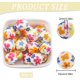 thumbnail image 3 of 1 caja de 30 cuentas con estampado de flores, cuentas redondas de silicona impresas a granel de 15 mm, cuentas de goma suave con patrón de flores, espaciador suelto focal, bola de cordón, 3 of 9