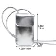 thumbnail image 2 of Hsqqdc Glossy Silver Crossbody Phone Purse PU Leather Small Shoulder Bag for Shopping Commuting Work Travel, 2 of 7