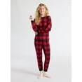 thumbnail image 3 of Joyspun Women's Cozy Lounge Collection Hacci Knit Sleep Top with Long Sleeves, Sizes XS-3X, 3 of 6