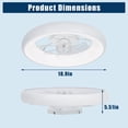 thumbnail image 2 of 20" Ceiling Fans with Lights and Remote, Modern Flush Mount Low Profile Ceiling Fan with Stepless Dimmable LED, 6 Speed Reversible Motor for Bedroom Living Room Indoor, White, 2 of 8