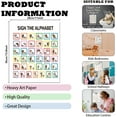 thumbnail image 2 of 1 Pc ASL Alphabet Chart Poster American ABC Sign Language Print Classroom Number Decor Educational Study Learing Decor Poster for Kindergarten Early Years School 28x35cm/11x13.7", 2 of 7