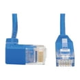 thumbnail image 1 of Tripp Lite Down-Angle Cat6 Gigabit Molded Slim UTP Ethernet Cable (RJ45 Right-Angle Down M to RJ45 M), Blue, 7 ft. - Patch cable - RJ-45 (M) to RJ-45 (M) down-angled - 7 ft - UTP - CAT 5/5e/6 - molded, stranded - blue, 1 of 5