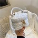 thumbnail image 4 of Bolso Cruzado de Piel Sintética Bsvklp para Mujer Bandolera Con Entramado Diamantes Color Sólido Compras Al Aire libre, 4 of 9
