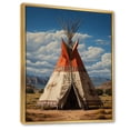 thumbnail image 2 of Designart "Sage Wisdom Coral Native Tipi" Cityscapes Floater Framed Canvas Art Print, 2 of 7