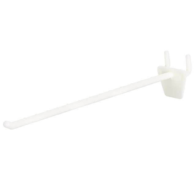 Unique Bargains 8 Inch Plastic Pegboard Hooks Fits 1/8 1/4 Inch Holes Pegboards, 50 Count