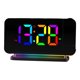 thumbnail image 1 of Reloj Despertador con Proyección de Radio FM con Luz RGB, Pantalla LED, Reloj Despertador de Escritorio, Brillo Ajustable, Color Negro, 1 of 5