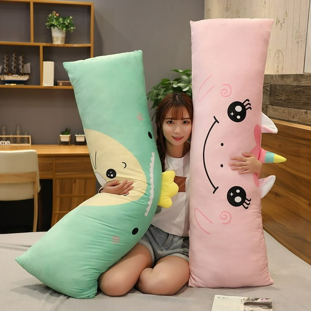 Almohada de unicornio de banda larga lavable extraible de 150cm almohada para dormir para piernas hamster dinosaurio mapache regalo zhangyuxiang LED Walmart en linea
