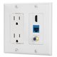 thumbnail image 2 of Toma de Corriente IBL-15A 1 Puerto HDMI 1 Ethernet Cat6 Placa de Pared Blanco, 2 of 2