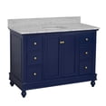 thumbnail image 4 of Bella 48" Bathroom Vanity with Royal Blue Cabinet and Carrara Marble Top, 4 of 5