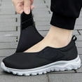 thumbnail image 3 of Leisure sports Velcro elderly shoes with wide and swollen feet for middle-aged and elderly men and women, soft soled walking shoes, 3 of 13