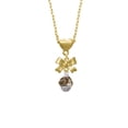 thumbnail image 2 of Delight Jewelry Goldtone Lizards on Silvertone Band - Im. Rhodium and Goldtone Spinner Gold tone Heart Necklace, 2 of 4