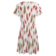 thumbnail image 5 of Summer Watermelon Dress Summer Street Style Dresses Female Short Sleeve Printed Sundress, 5 of 7