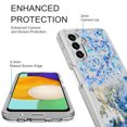 thumbnail image 2 of Samsung Galaxy A13 5G Case, Rosebono Hybrid Bling Glitter Sparkle Epoxy Graphic Marble Colorful Silicone Skin Cover Armor Case for Samsung Galaxy A13 5G (Blue), 2 of 6