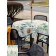 thumbnail image 5 of Outdoor Tablecloths with Umbrella Hole & Zipper, Green Eucalyptus Leaves 54x54 Inch Square Tablecloths, Daisy Summer Botanical Watercolor Waterproof Table Cloth, Patio/Pool/Picnic Table Covers, 5 of 8