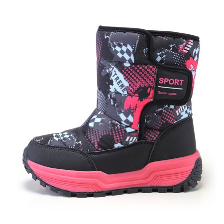 

Kids Snow Boots Waterproof Outdoor Slip Resistant Shoes For Winter