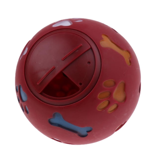 Bola de comida para perros Yuyangstore juguete para masticar dispensador de actividades L rojo