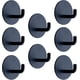 thumbnail image 1 of Black Adhesive Hooks - 8 Pack 15lb(Max) Sticky Wall Hooks for Hanging, Waterproof Rustproof Removable Stainless Steel Utility Hooks, Bathroom Kitchen, 1 of 5