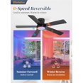 thumbnail image 2 of Ventilador de Techo Fanbulous 48" Montaje Empotrado con Luz RGB y Motor DC, 2 of 8