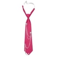 thumbnail image 5 of FASHOFT Hot Pink Tie for Women Men Punk Neck Tie with Metal Chain Pre-Tied Adjustable Necktie for School Shirt Business and Wedding, 5 of 5