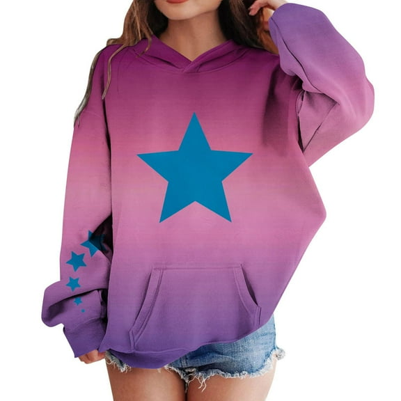 Cethrio Girls Hoodies with Pockets, Warm Long Sleeve Pullover Casual Girls Sweatshirts Wine Size 7-8