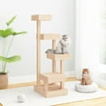 thumbnail image 3 of vidaXL Cat Tree Tall Large Activity Center Tower Furniture Solid Wood Pine, 3 of 15