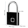 thumbnail image 4 of NFTIGB Smart Fingerprint Padlock, Keyless Biometric Lock with 20 Fingerprints Capacity, IP56 Waterproof Anti-Theft Security for Locker and Backpack (2.99 x 1.81 inches / 76 x 46 mm), Black, 4 of 6