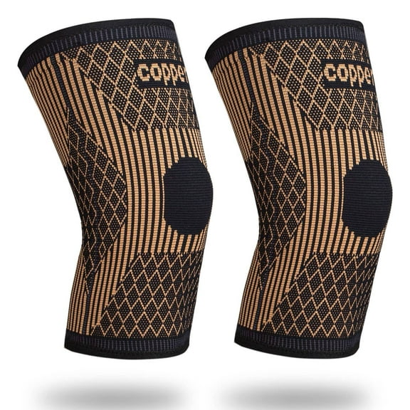 WSBArt 1 Pair Copper Knee Brace - Copper Compression Knee Sleeves for Sports, Workout, Arthritis Pain Relief and Support