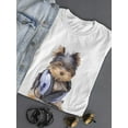 thumbnail image 3 of Cute Puppy Yorkie & Headphones T-Shirt Women -Image by Shutterstock, Female XX-Large, 3 of 4