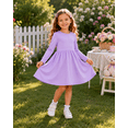 thumbnail image 5 of Lanbubble Toddler Girls Long Sleeve Dresses 2 Pack A-Line Casual Play Dresses 2-3T, 5 of 7