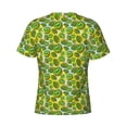 thumbnail image 6 of Vsdgher Watercolor Kiwi Fruits Summer Print Men's Dry Fit Mesh Athletic Shirts Moisture Wicking Tennis T-Shirt Tops, 6 of 9