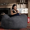 thumbnail image 4 of Puff Cama Queen Size 2 en 1 Baggy Negro 180 x 150 cm, 4 of 4