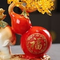 thumbnail image 4 of Citrine Crystal Money Tree on Gold Elephant Gourd Statue, Large Gemstone Bonsai Tree, Feng Shui Citrine Money Tree for Wealth Positive Energy, Life Home Décor, 4 of 7