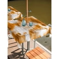 thumbnail image 2 of Outdoor Tablecloth with Umbrella Hole for Patio/Picnic/Party/Camping, Orange Grey Waterproof Table Cloth Square Cover Washable, Vintage Minimalist Abstract Gradient Art (60"x 60"), 2 of 8