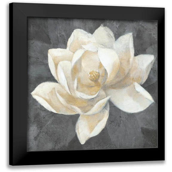 Hristova, Albena 12x12 Black Modern Framed Museum Art Print Titled - Majestic Magnolia Neutral Sq